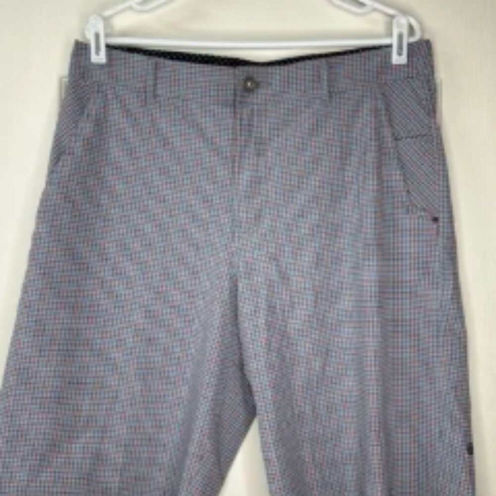 Lululemon Athletica Kahuna Blue and Gray Plaid Shorts Size 36
